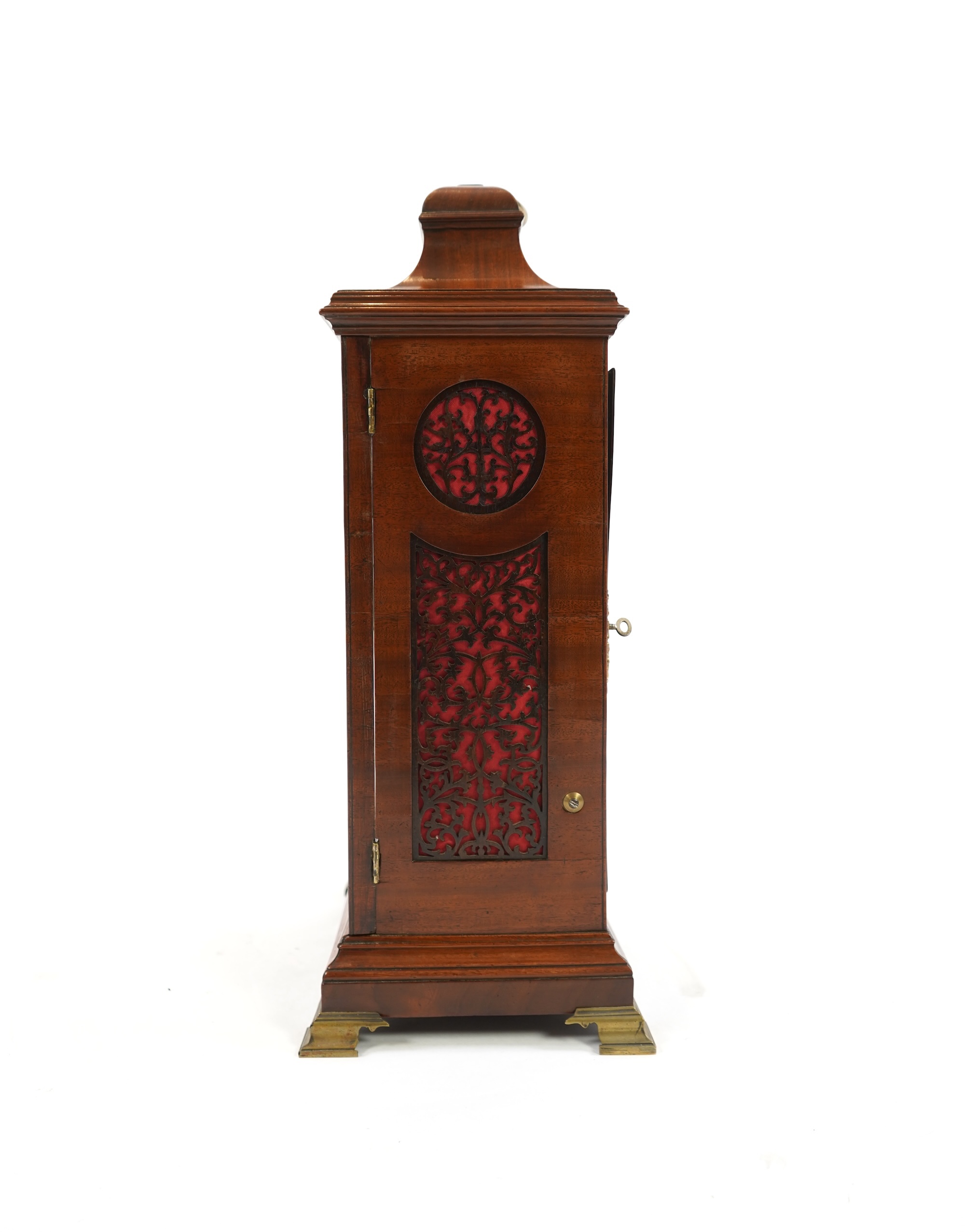A George III mahogany triple fusee bracket clock by John Roberts, London
